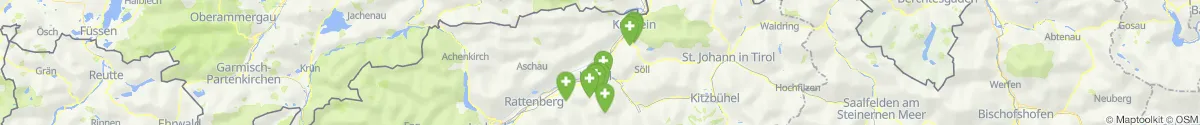 Kartenansicht für Apotheken-Notdienste in der Nähe von Mariastein (Kufstein, Tirol)